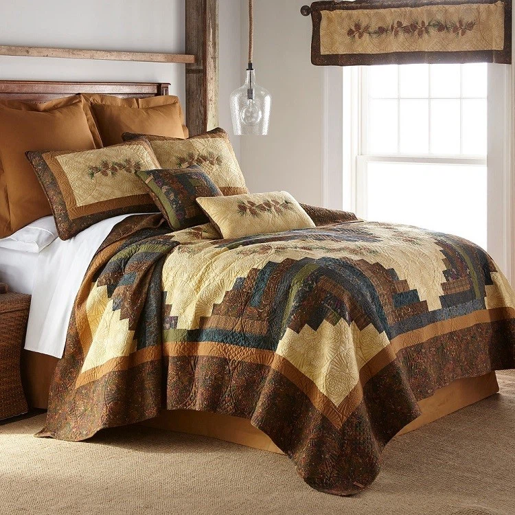 Printed Patchwork Quilt Set-SMIKE Printed Patchwork Quilt Set-SMIKE